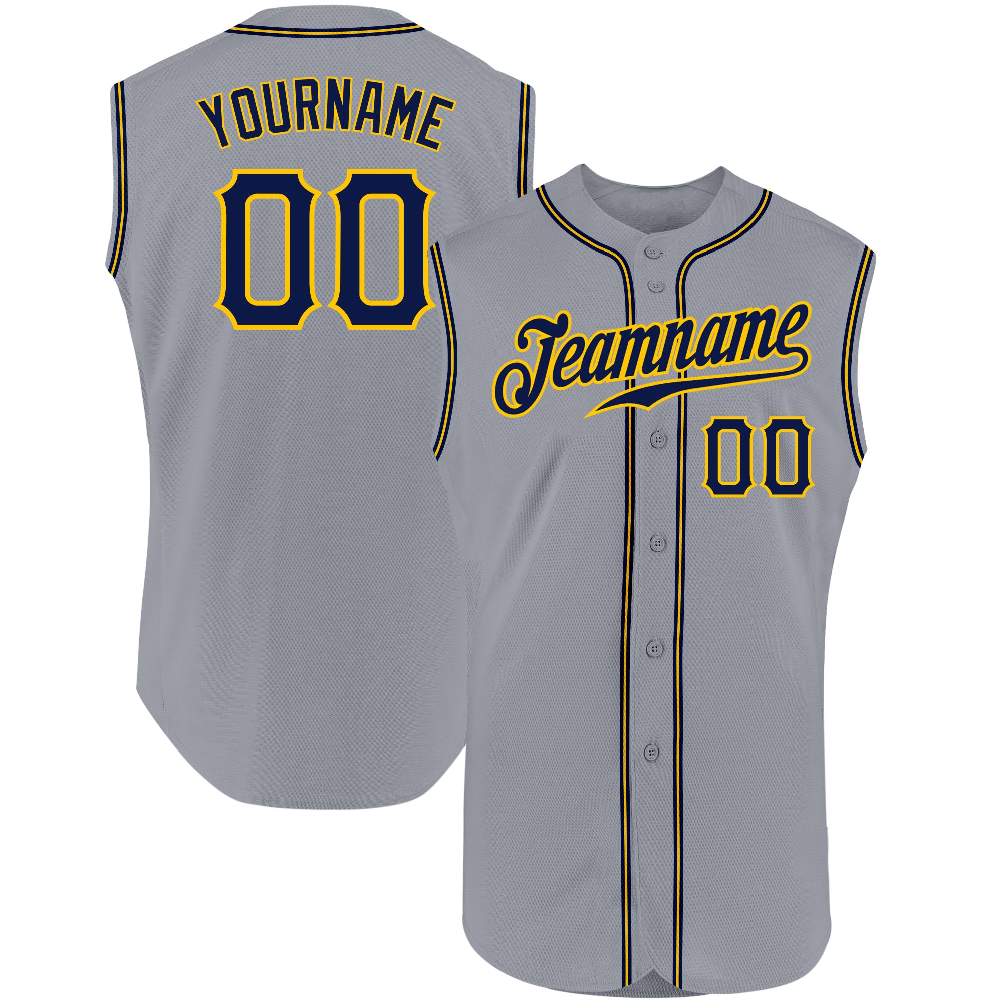 Cheap Custom White Royal Authentic Sleeveless Baseball Jersey Free Shipping  – CustomJerseysPro