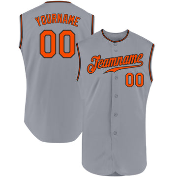 Custom Gray Orange-Black Baseball Jersey – CustomJerseysPro