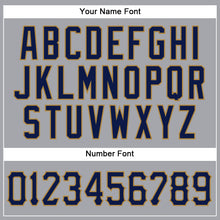 Load image into Gallery viewer, Custom Gray Navy-Old Gold Authentic Sleeveless Baseball Jersey
