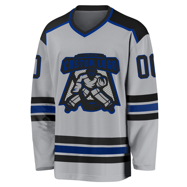 Cheap Custom Blue Black-White Hockey Jersey Free Shipping – CustomJerseysPro