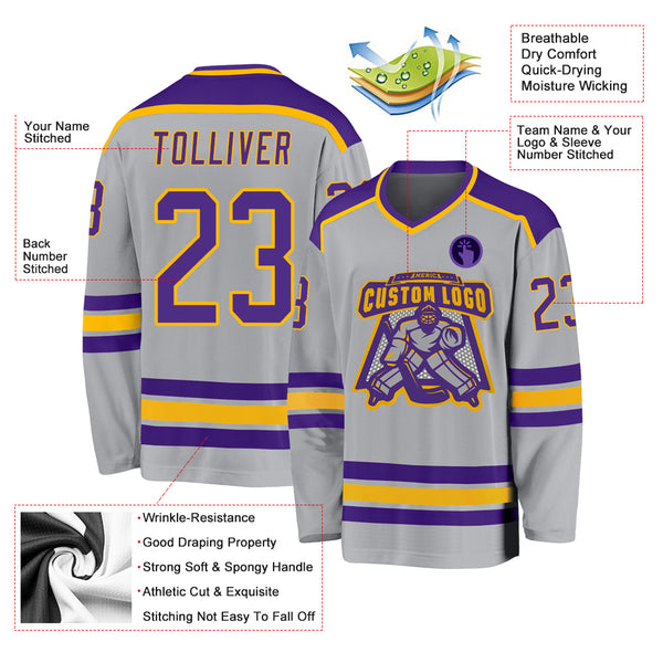 Cheap Custom Purple White-Kelly Green Hockey Jersey Free Shipping –  CustomJerseysPro