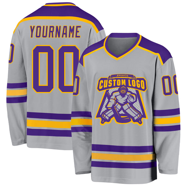 Cheap Custom White Purple-Gray Hockey Jersey Free Shipping –  CustomJerseysPro