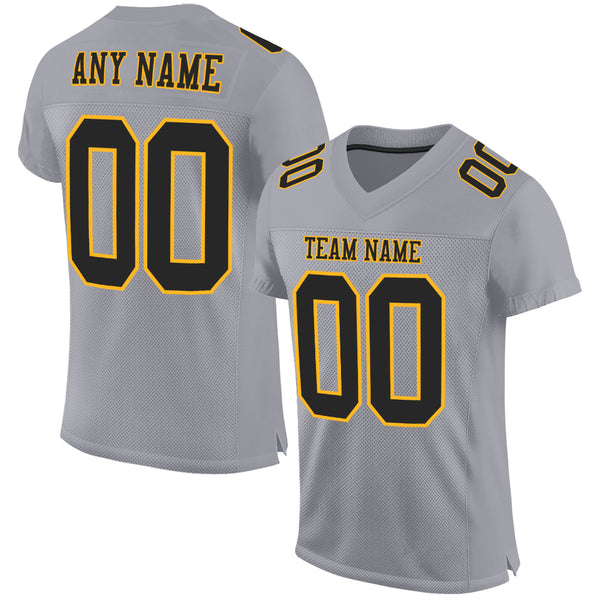 Custom Vegas Gold Football Jersey White-Black Mesh Authentic