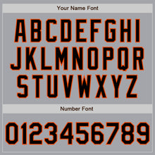 Load image into Gallery viewer, Custom Gray Black-Orange Authentic Baseball Jersey
