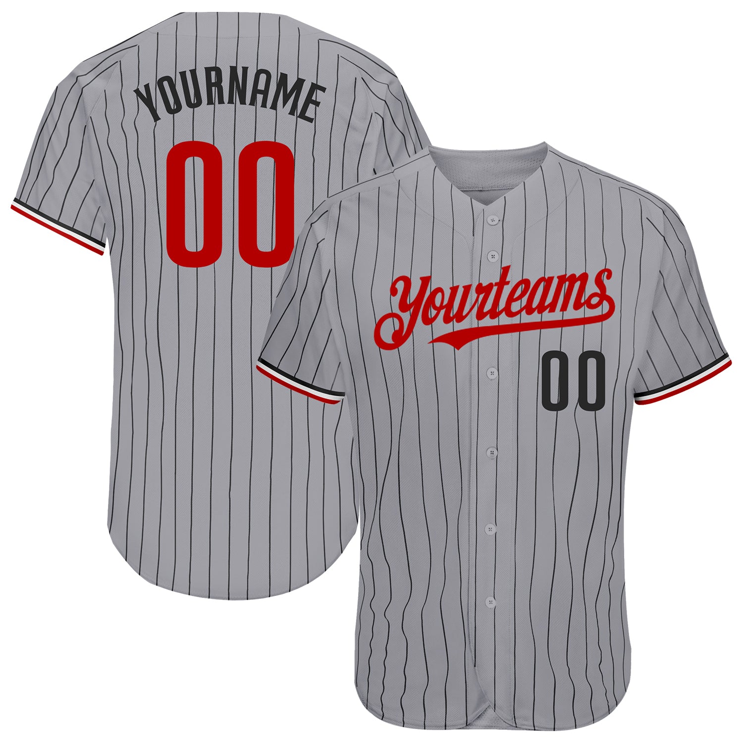 Custom Red White-Black Baseball Jersey – CustomJerseysPro