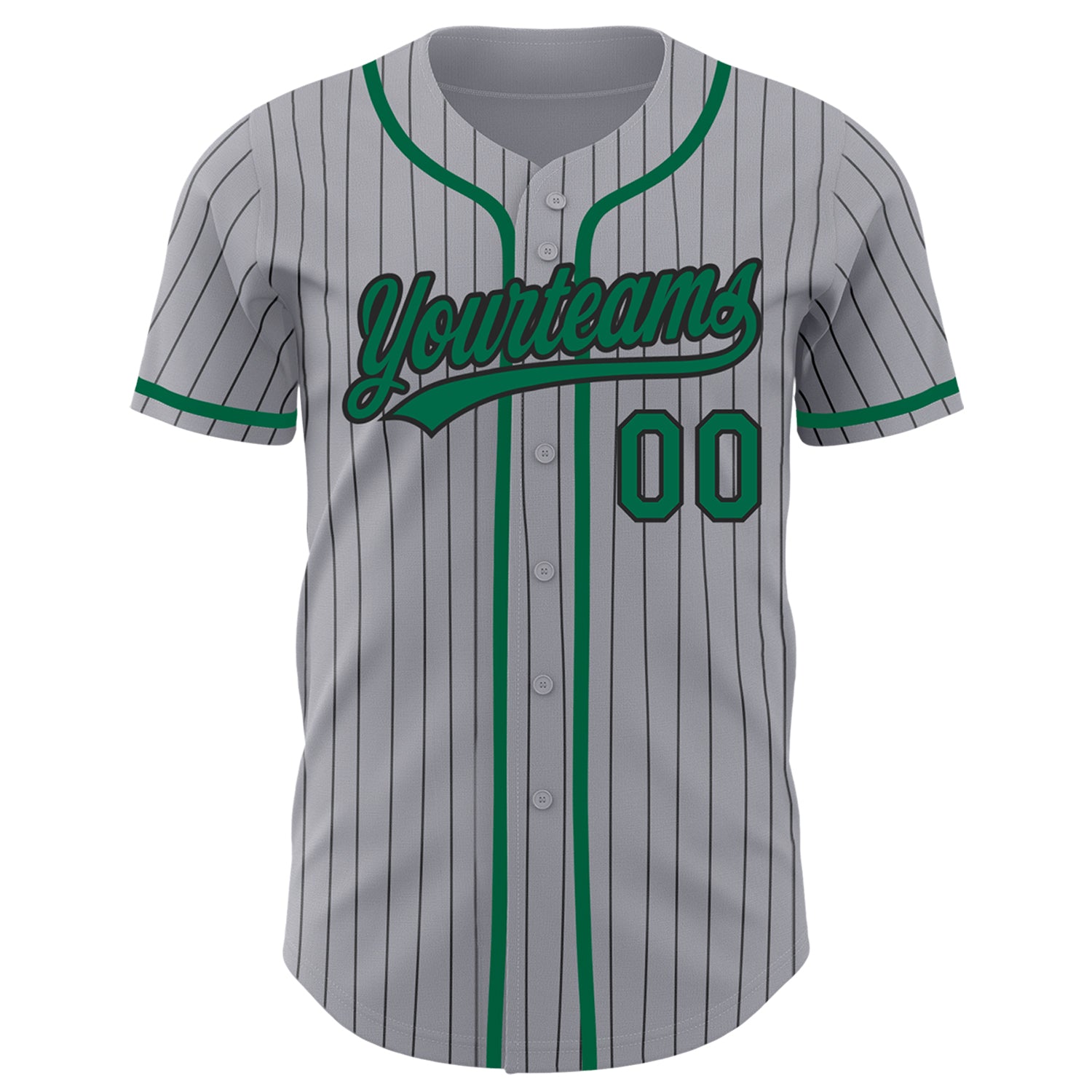 Cheap Custom Kelly Green White Pinstripe Black Authentic Baseball Jersey  Free Shipping – CustomJerseysPro