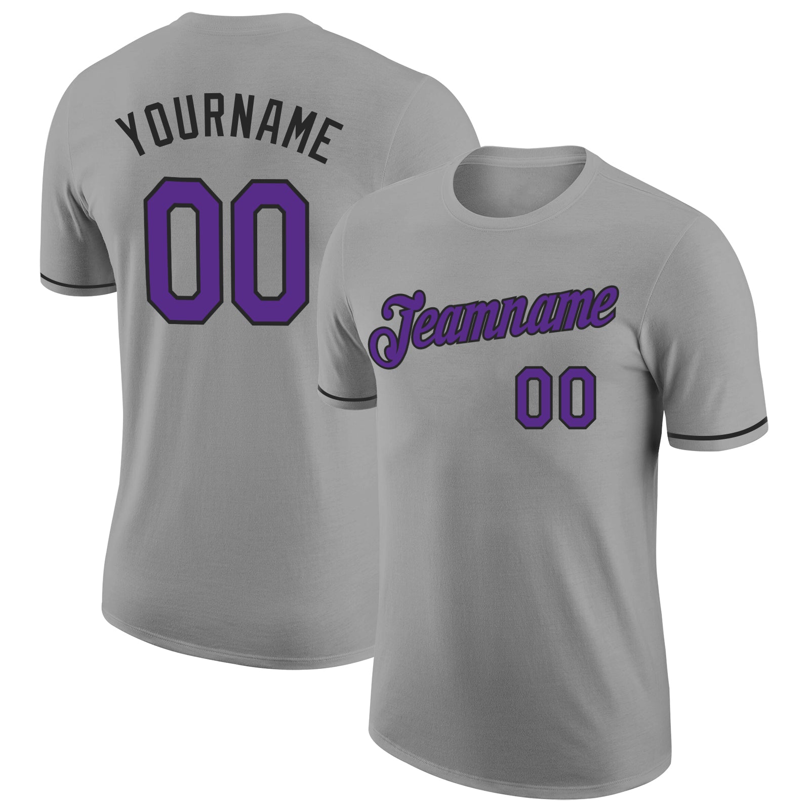 Cheap Custom Purple Pink-Black Performance T-Shirt Free Shipping