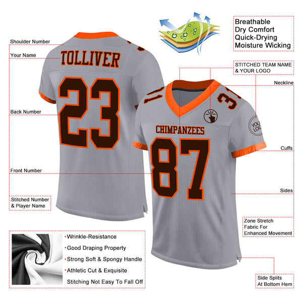 Cheap Custom Brown Orange Sublimation Soccer Uniform Jersey Free Shipping –  CustomJerseysPro