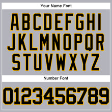 Load image into Gallery viewer, Custom Gray Black-Gold Authentic Baseball Jersey
