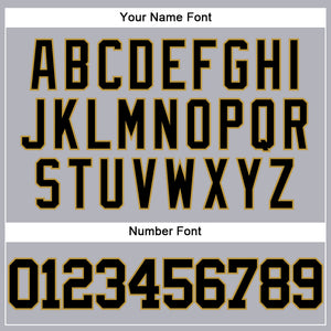 Custom Gray Black-Old Gold Authentic Baseball Jersey