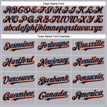 Load image into Gallery viewer, Custom Gray Black Powder Blue-Orange Authentic Baseball Jersey
