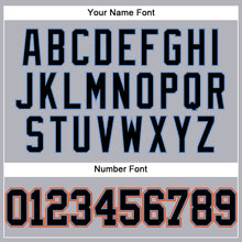 Load image into Gallery viewer, Custom Gray Black Powder Blue-Orange Authentic Baseball Jersey
