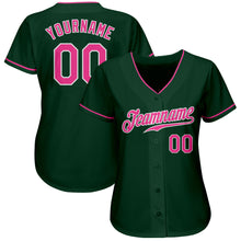 Charger l&#39;image dans la galerie, Custom Green Pink-White Authentic Baseball Jersey
