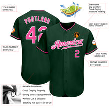 Charger l&#39;image dans la galerie, Custom Green Pink-White Authentic Baseball Jersey
