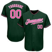 Charger l&#39;image dans la galerie, Custom Green Pink-White Authentic Baseball Jersey
