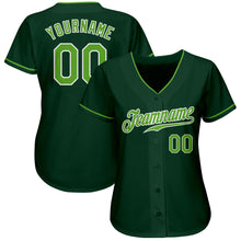 Charger l&#39;image dans la galerie, Custom Green Neon Green-White Authentic Baseball Jersey
