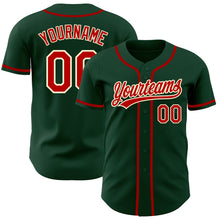 Charger l&#39;image dans la galerie, Custom Green Red-Cream Authentic Baseball Jersey
