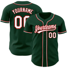 Charger l&#39;image dans la galerie, Custom Green White-Red Authentic Baseball Jersey
