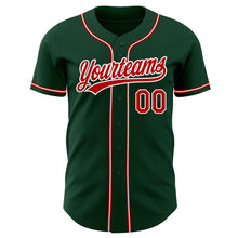 Charger l&#39;image dans la galerie, Custom Green Red-White Authentic Baseball Jersey
