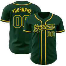 Charger l&#39;image dans la galerie, Custom Green Green-Gold Authentic Baseball Jersey
