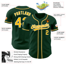 Charger l&#39;image dans la galerie, Custom Green Gold-White Authentic Baseball Jersey
