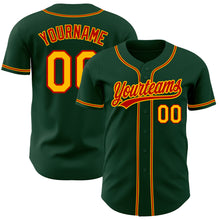 Charger l&#39;image dans la galerie, Custom Green Gold-Red Authentic Baseball Jersey
