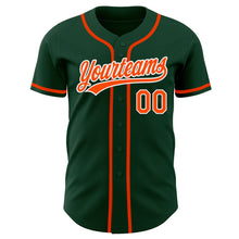 Charger l&#39;image dans la galerie, Custom Green Orange-White Authentic Baseball Jersey
