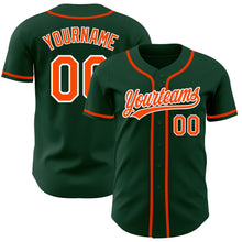 Charger l&#39;image dans la galerie, Custom Green Orange-White Authentic Baseball Jersey
