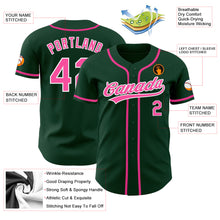 Charger l&#39;image dans la galerie, Custom Green Pink-White Authentic Baseball Jersey
