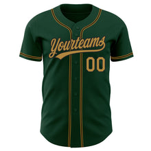 Charger l&#39;image dans la galerie, Custom Green Old Gold-Black Authentic Baseball Jersey
