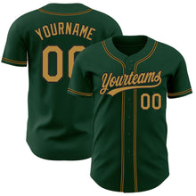 Charger l&#39;image dans la galerie, Custom Green Old Gold-Black Authentic Baseball Jersey
