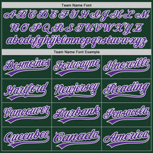 Charger l&#39;image dans la galerie, Custom Green Purple-White Authentic Baseball Jersey
