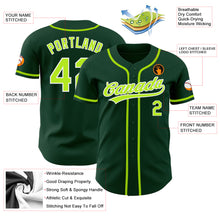 Charger l&#39;image dans la galerie, Custom Green Neon Green-White Authentic Baseball Jersey
