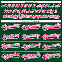 Charger l&#39;image dans la galerie, Custom Green White Pinstripe Pink Authentic Baseball Jersey
