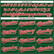 Charger l&#39;image dans la galerie, Custom Green White Pinstripe Red Authentic Baseball Jersey
