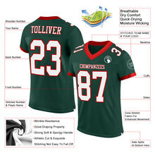 Laden Sie das Bild in den Galerie-Viewer, Custom Green White-Red Mesh Authentic Football Jersey
