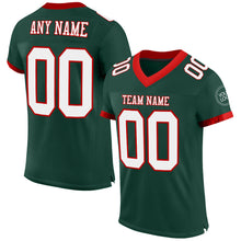 Laden Sie das Bild in den Galerie-Viewer, Custom Green White-Red Mesh Authentic Football Jersey
