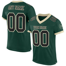 Charger l&#39;image dans la galerie, Custom Green Black-Cream Mesh Authentic Football Jersey
