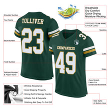 Charger l&#39;image dans la galerie, Custom Green White-Old Gold Mesh Authentic Football Jersey
