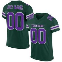 Charger l&#39;image dans la galerie, Custom Green Purple-Gray Mesh Authentic Football Jersey
