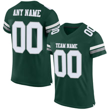 Charger l&#39;image dans la galerie, Custom Green White-Gray Mesh Authentic Football Jersey
