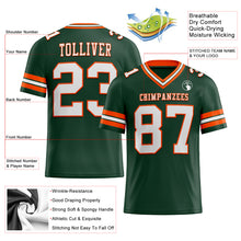 Charger l&#39;image dans la galerie, Custom Green White-Orange Mesh Authentic Football Jersey
