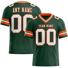 Charger l&#39;image dans la galerie, Custom Green White-Orange Mesh Authentic Football Jersey
