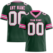 Charger l&#39;image dans la galerie, Custom Green White-Pink Mesh Authentic Football Jersey
