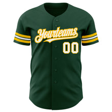 Charger l&#39;image dans la galerie, Custom Green White-Gold Authentic Baseball Jersey
