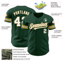 Charger l&#39;image dans la galerie, Custom Green White-Old Gold Authentic Baseball Jersey
