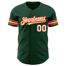 Charger l&#39;image dans la galerie, Custom Green White-Orange Authentic Baseball Jersey
