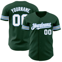 Charger l&#39;image dans la galerie, Custom Green White-Light Blue Authentic Baseball Jersey
