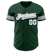 Charger l&#39;image dans la galerie, Custom Green White-Gray Authentic Baseball Jersey
