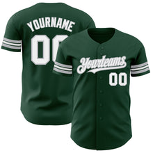 Charger l&#39;image dans la galerie, Custom Green White-Gray Authentic Baseball Jersey
